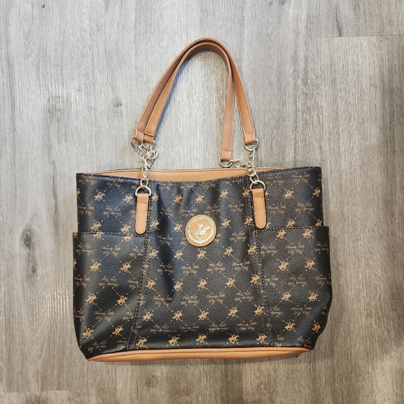 Beverly Hills Polo Club Purse | Brown / Coffee Brown | Medium Size - Picture 1 of 5